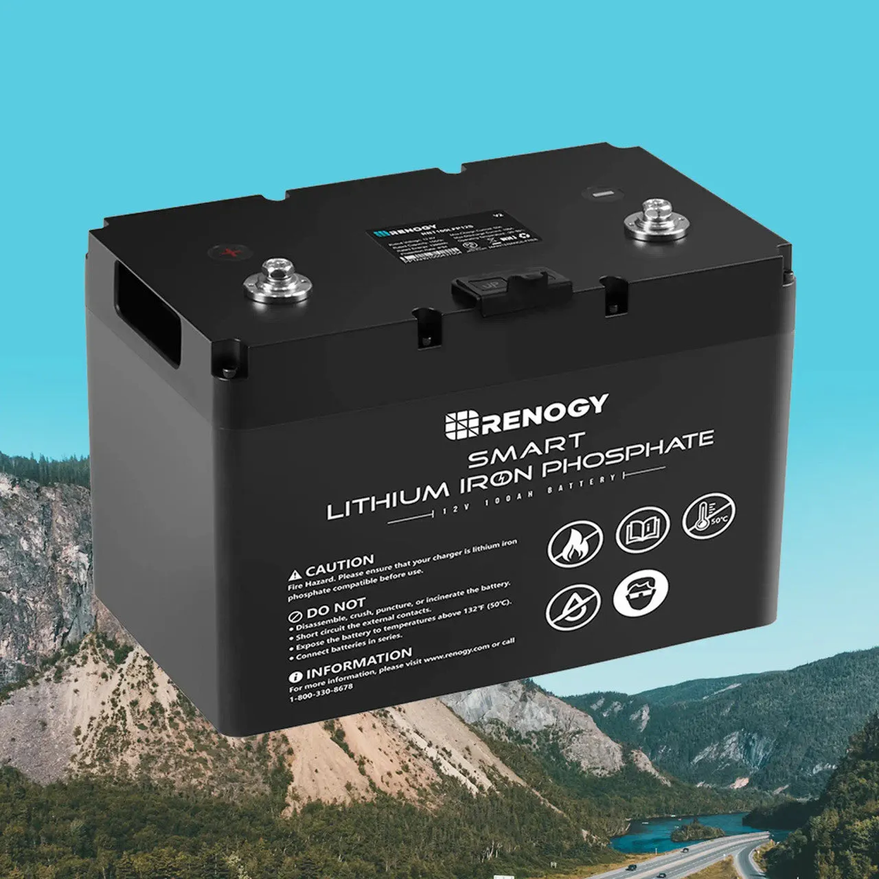 12V 100Ah Smart Lithium Iron Phosphate Battery