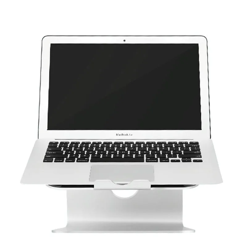 Aluminum Cooling Stand for Mac Ipad and Laptops - Rotating Design Silver