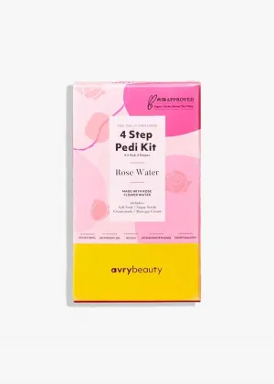Avry Beauty 4 Step Pedi Kit - Rose Water