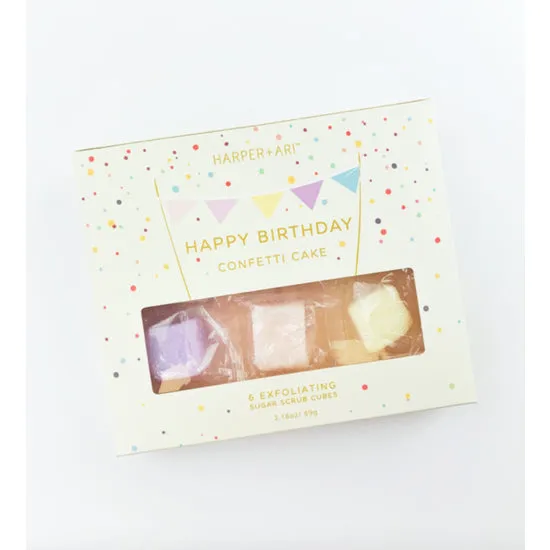 Birthday Sugar Scrub Cubes Gift Box