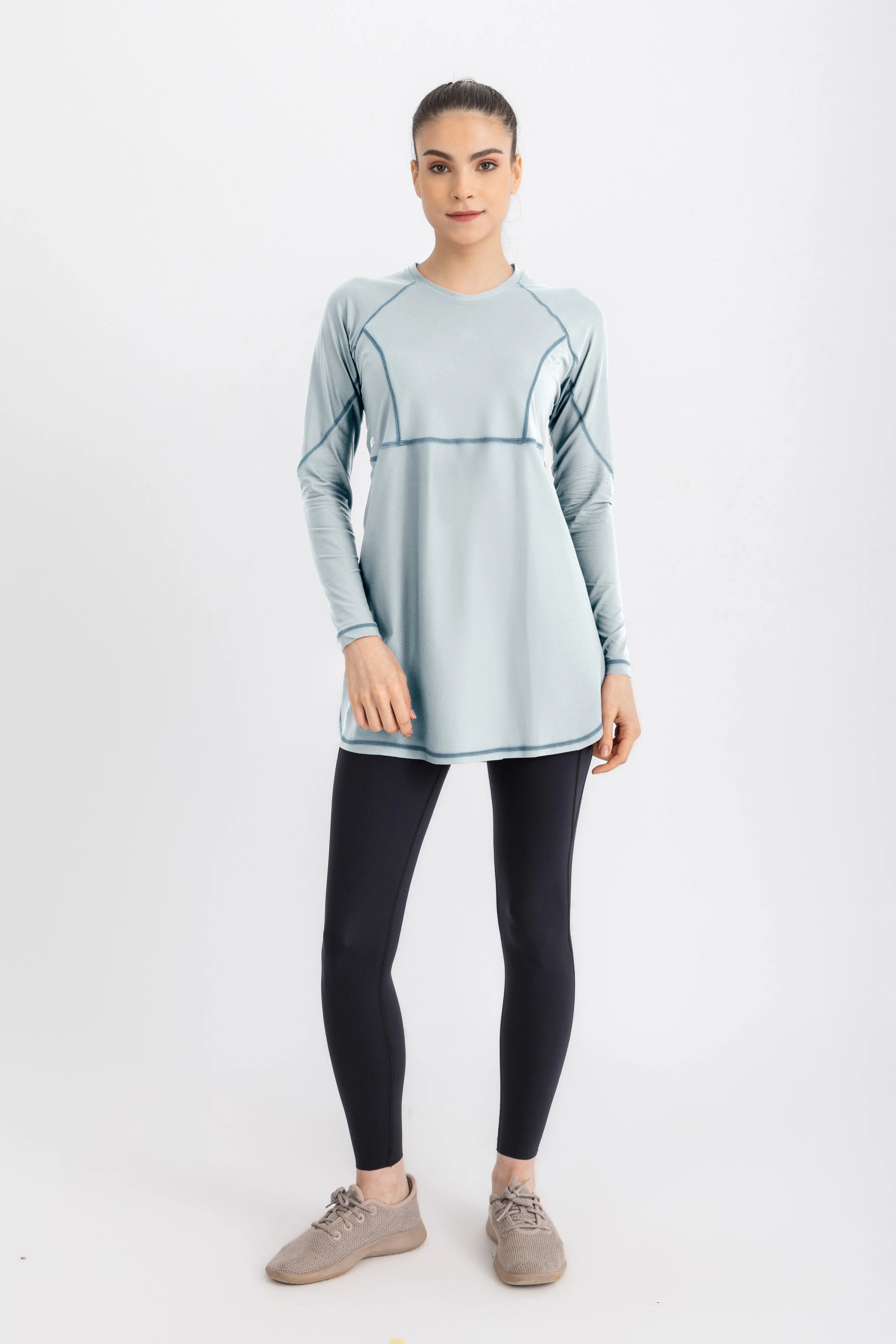 Breeze Back Top - Sustained Grey