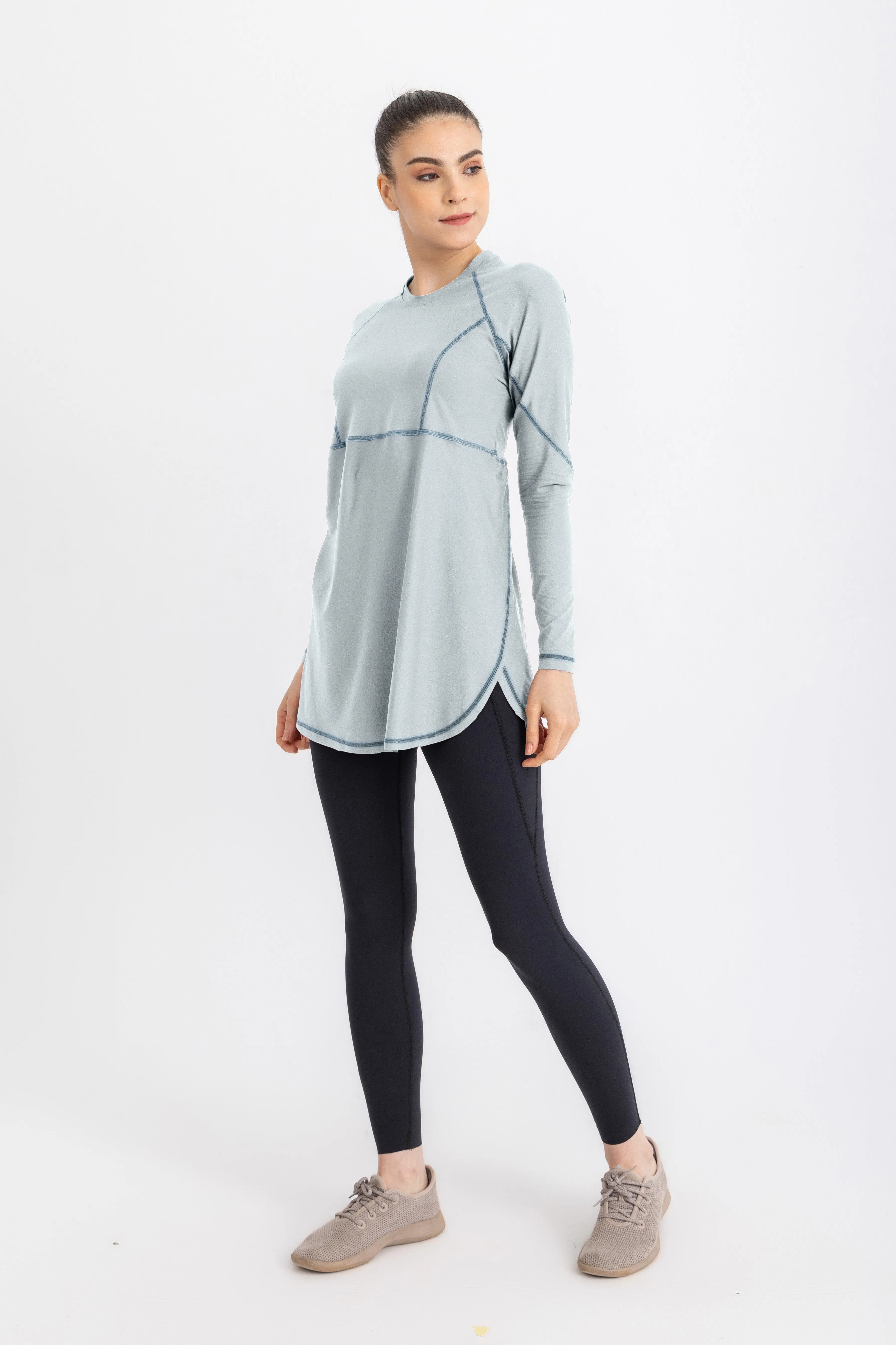 Breeze Back Top - Sustained Grey