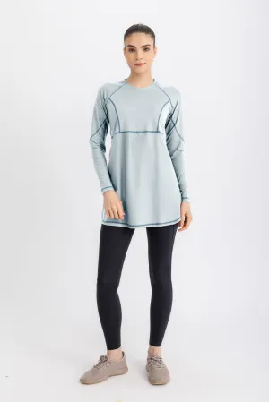 Breeze Back Top - Sustained Grey