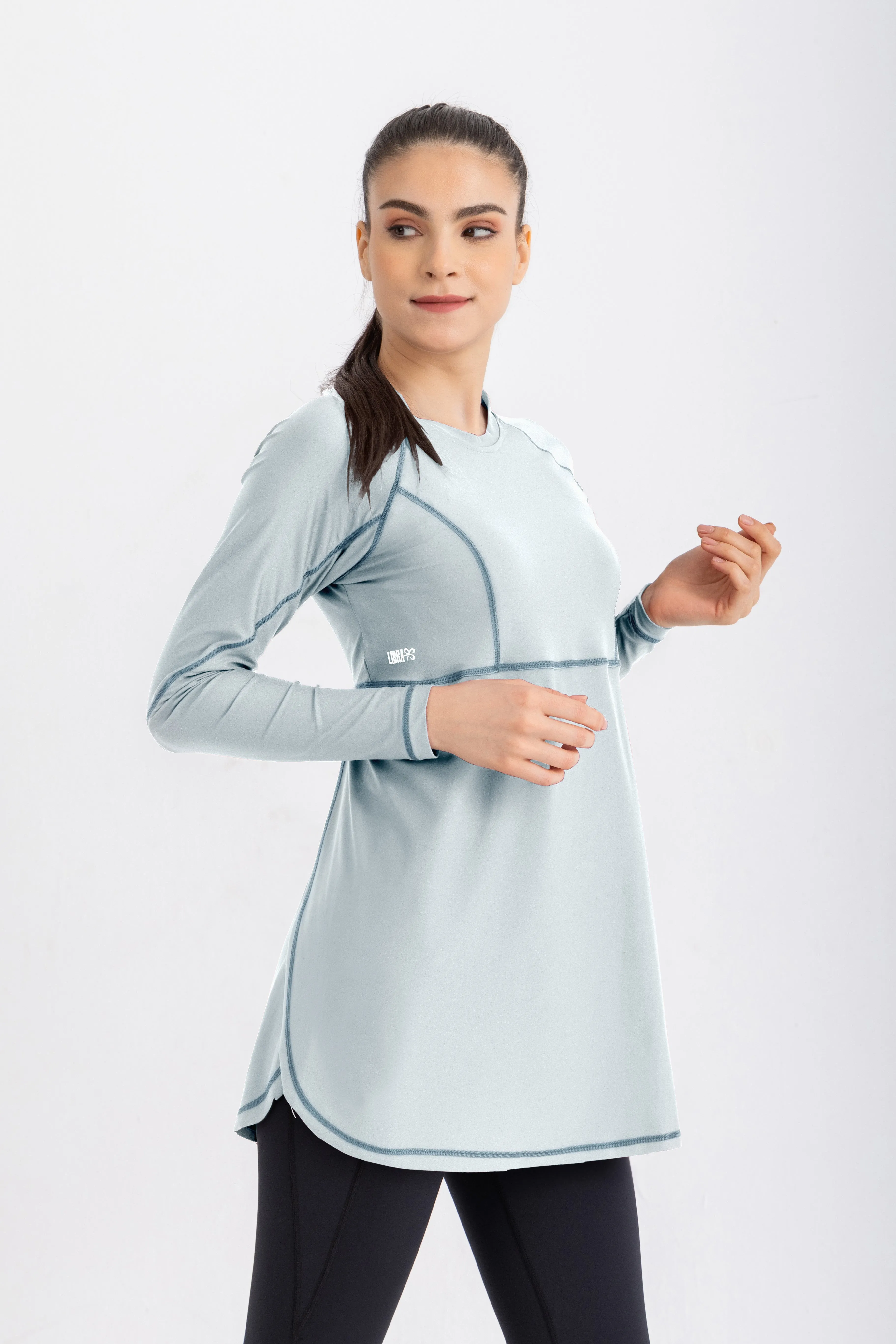 Breeze Back Top - Sustained Grey