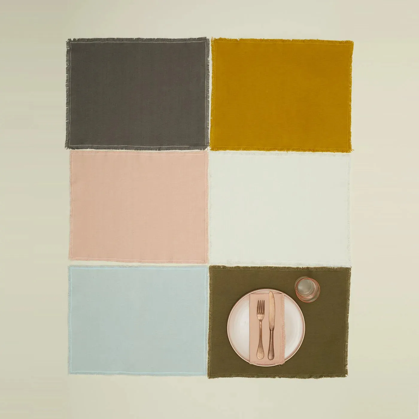 Essential Cotton Placemats Set of 4 (Mustard)