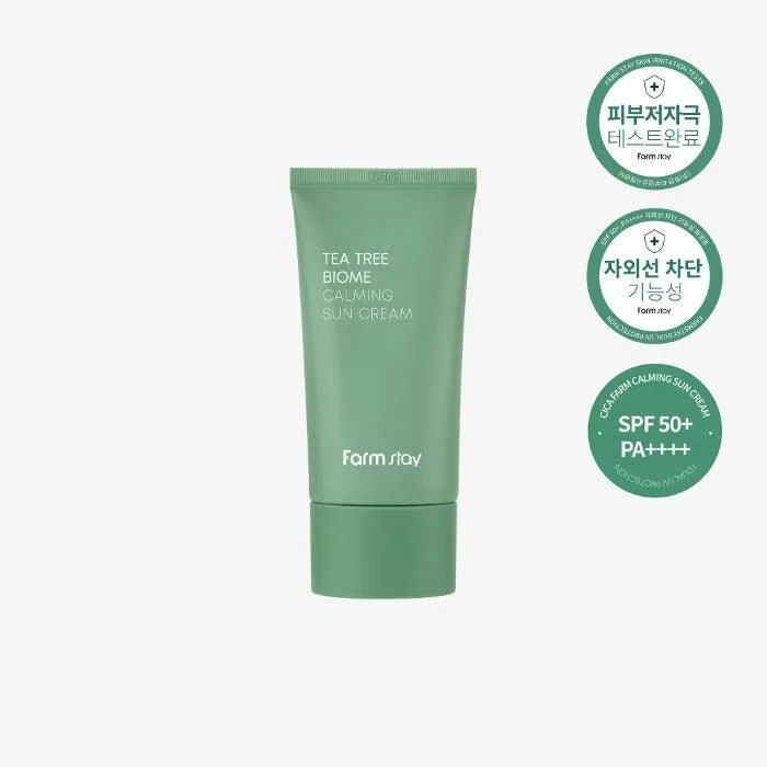 Farmstay Tea Tree Biome Calming Sun Cream 50g