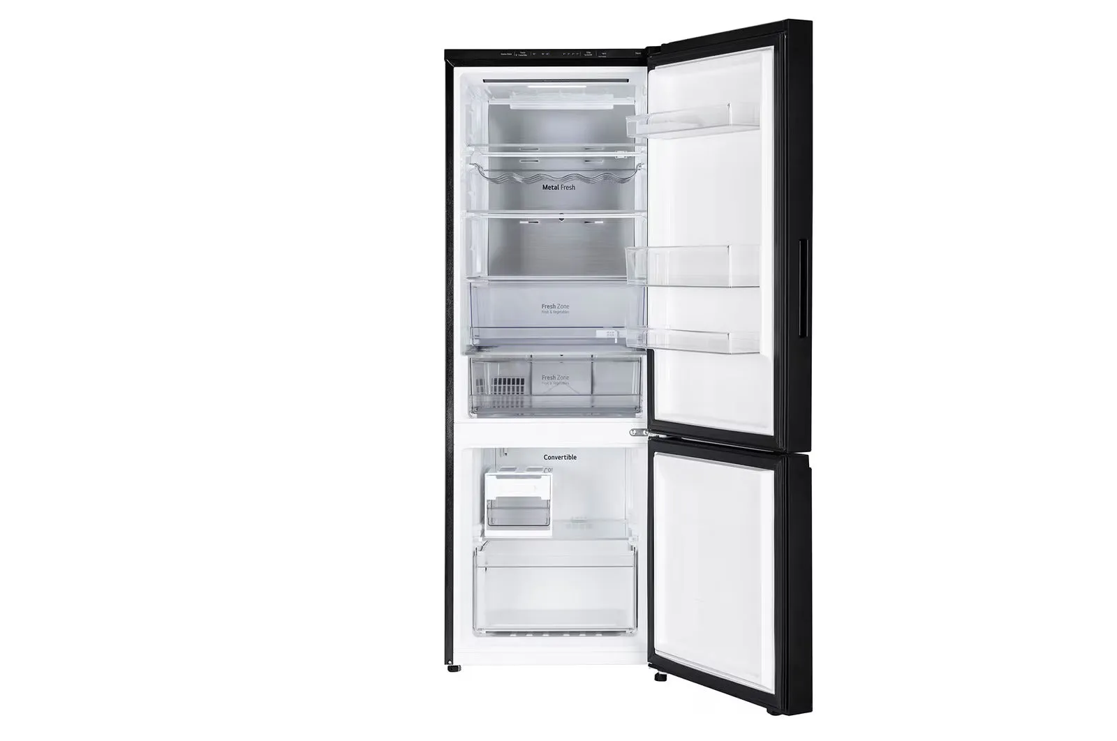 LG GL-B382EBMX 340 L 3 Star Smart Inverter Frost Free Bottom Freezer Refrigerator with Door Cooling , Wi-Fi & Convertible Mode (Black Mirror)