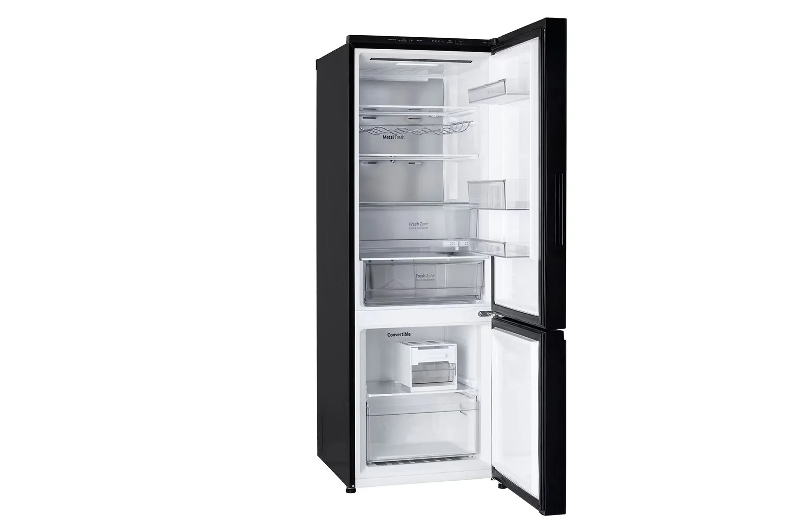 LG GL-B382EBMX 340 L 3 Star Smart Inverter Frost Free Bottom Freezer Refrigerator with Door Cooling , Wi-Fi & Convertible Mode (Black Mirror)