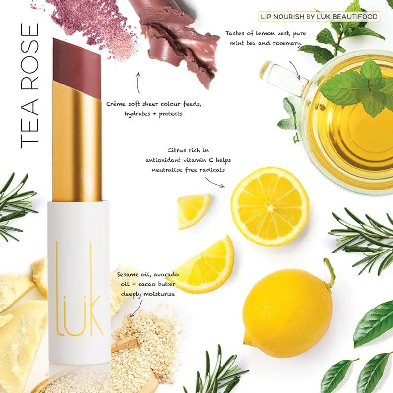 Luk Beautifood Lip Nourish - Tea Rose (3g)