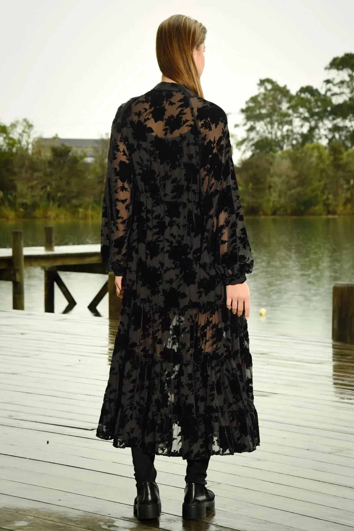 Never Say Tie Dress / Black