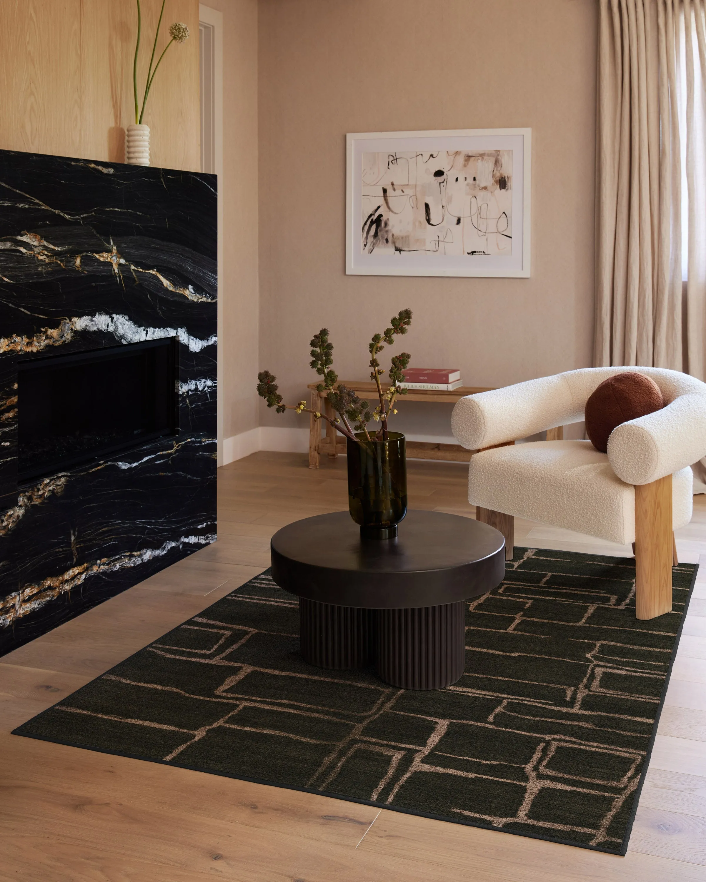 Nina Takesh Alsace Soft Black Rug