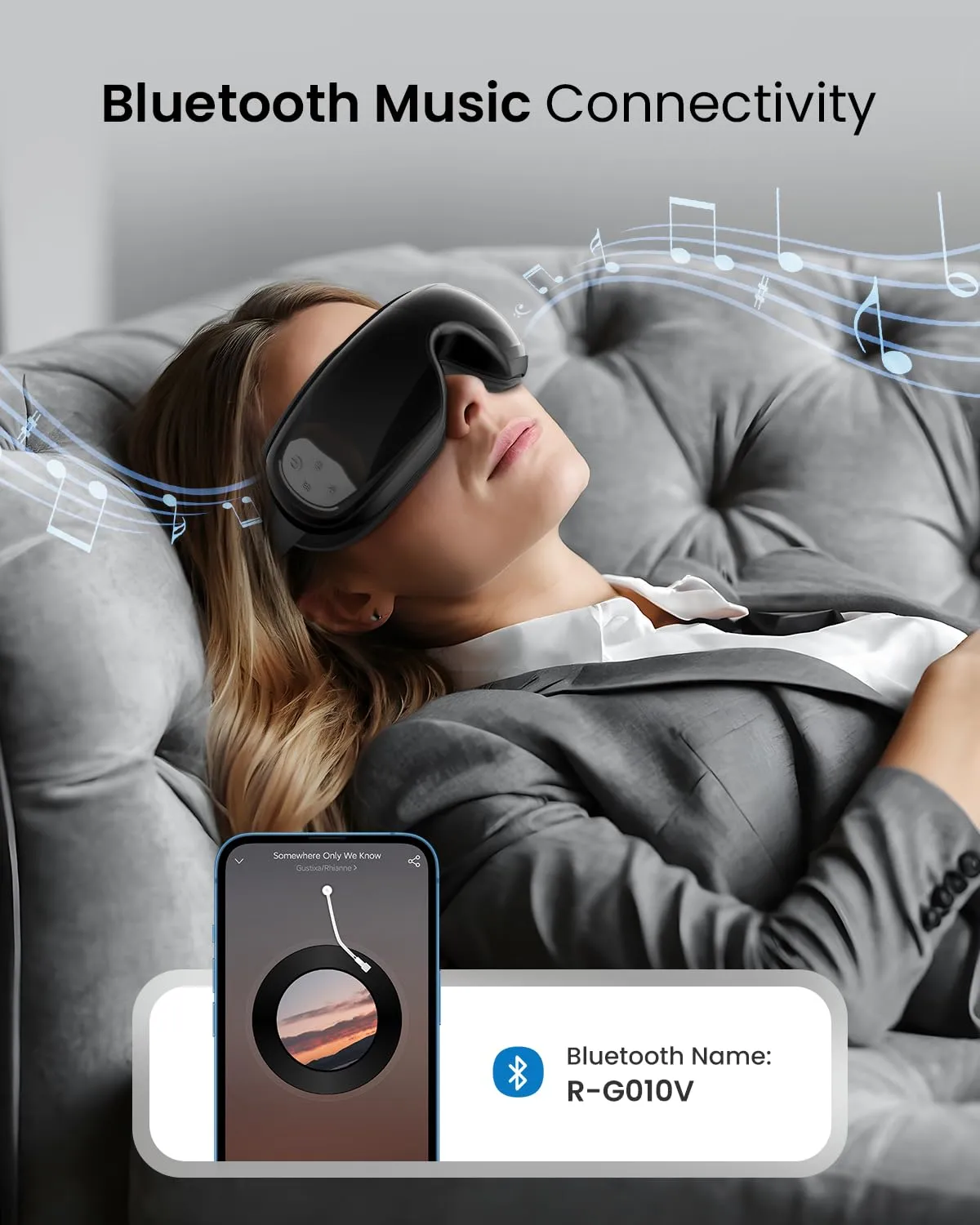 RENPHO Eye Massager with Heat and Cooling for Migraines, Mothers Day Gifts for Mom, Eyeris 3 FSA HSA Voice Control Eye Massager, Eye Care Device with DIY Massage Setting, Birthday Gifts for Women/Men