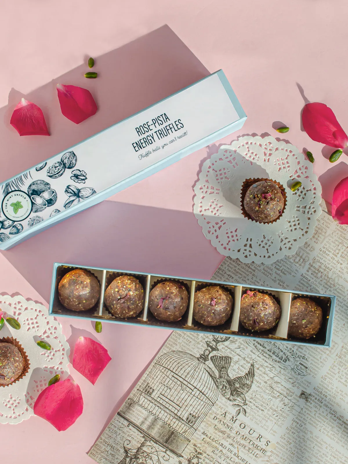 Rose Pista Truffles 6pcs