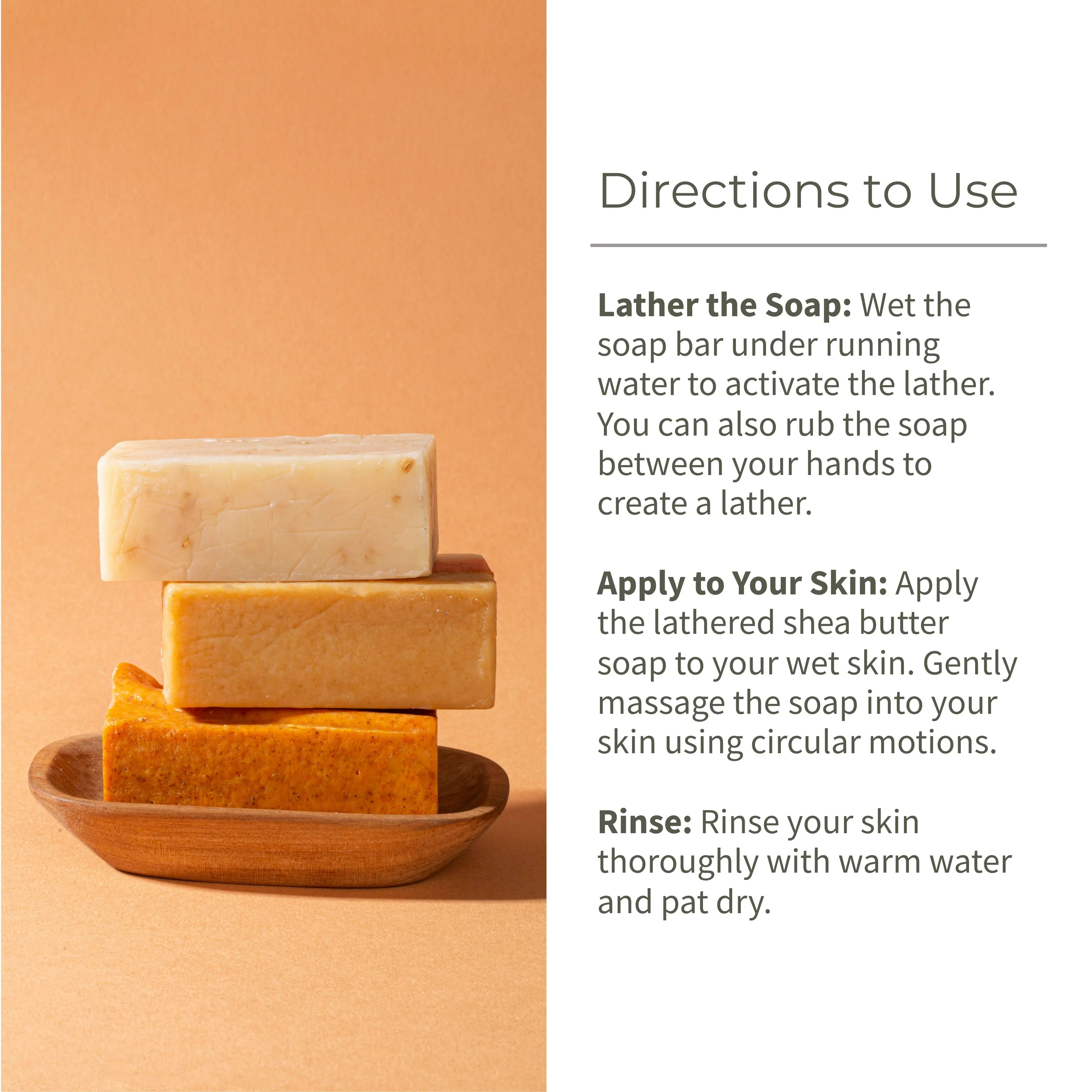 Shea Butter Soaps -  Ubtan Rose & Coffee Set of 3
